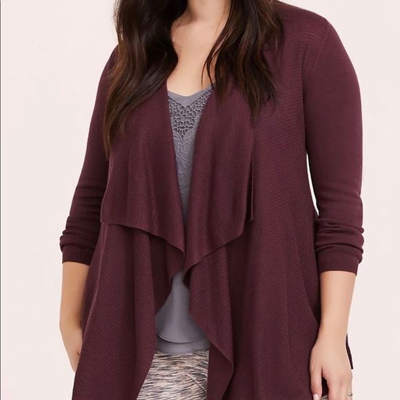 torrid Sweaters - Torrid eggplant color cardigan size 00